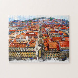 Het echte Portugal-Lissabon Legpuzzel