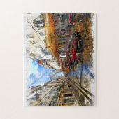 Het echte Portugal-Lissabon Legpuzzel (Verticaal)