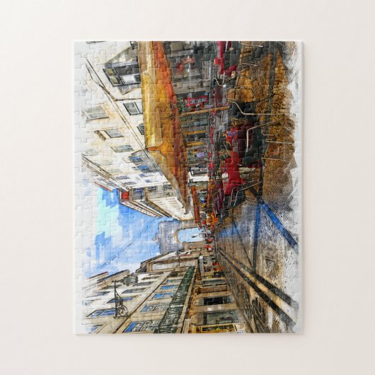 Het echte Portugal-Lissabon Legpuzzel (Verticaal)