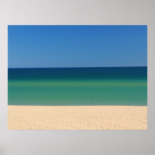 Het echte Portugal - strand, blauw, water Poster (Voorkant)