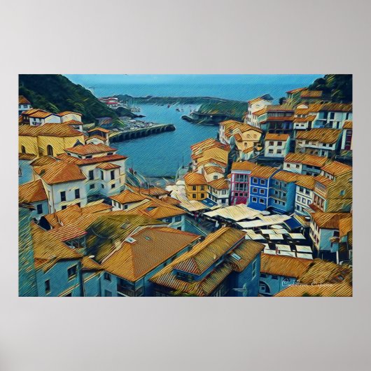 Het echte Spanje - Cudillero Poster (Voorkant)