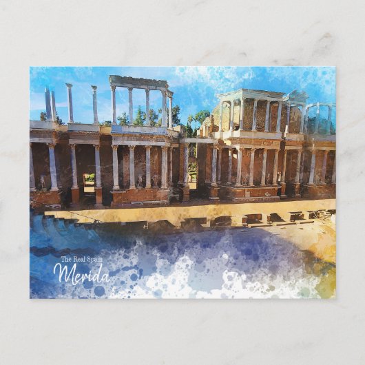 Het echte Spanje Merida Briefkaart (Voorkant)
