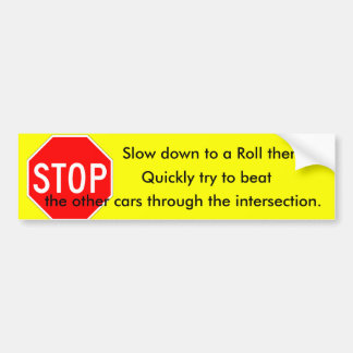 het echte stopteken bumpersticker