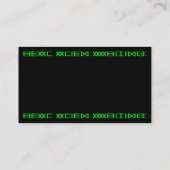 Het echte Vreemde Schrijven Visitekaartje (Achterkant)