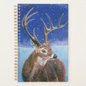 Het edelhert (Cervus elaphus) in de winter Planner (Voorkant)