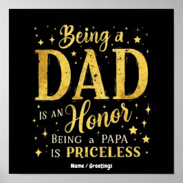 Het een vader zijn is een eer, een papa zijn is on poster