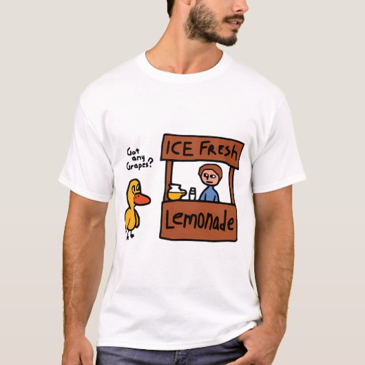 Het eendenlied heeft grappige druiven t-shirt (Voorkant)