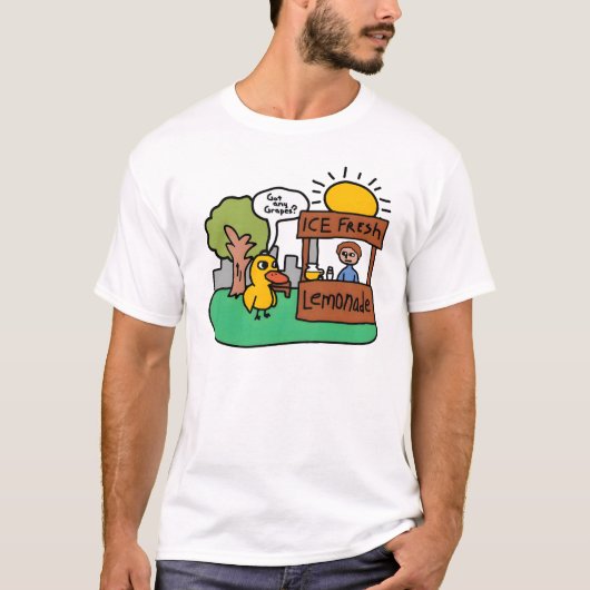Het eendenlied kreeg druiven limonade grappig 2WH1 T-shirt (Voorkant)