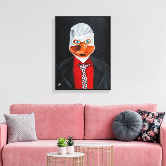 Het eendenschilderij van Alfred Fox Canvas Afdruk (Insitu (Woonkamer))