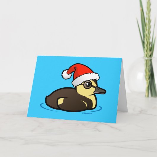 Het Eendje van de kerstman Feestdagen Kaart (Voorkant)
