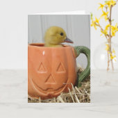 Het Eendje van Halloween Kaart (Gele Bloem)