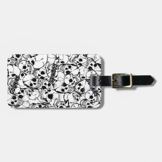 Het eenoige Willy Skull Pattern van Goonies Bagagelabel (Voorkant horizontaal)
