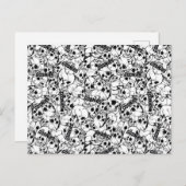 Het eenoige Willy Skull Pattern van Goonies Briefkaart (Voorkant / Achterkant)