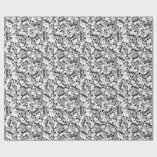 Het eenoige Willy Skull Pattern van Goonies Cadeaupapier (Vlak)