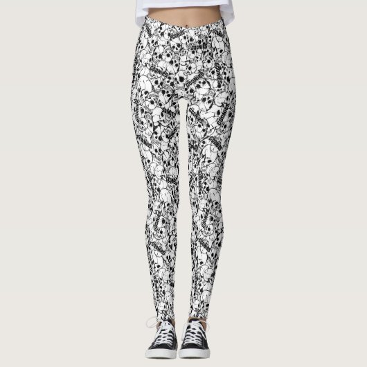 Het eenoige Willy Skull Pattern van Goonies Leggings (Voorkant)