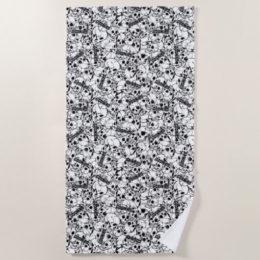 Het eenoige Willy Skull Pattern van Goonies Strandlaken (Voorkant)