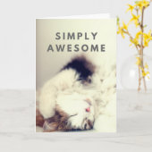 Het "eenvoudig Geweldige" Speelse Lege Wenskaart Kaart (Gele Bloem)