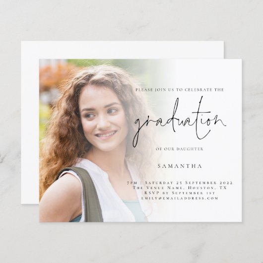 Het Eenvoudige Afstuderen van de Foto van de begro (Voorkant / Achterkant)