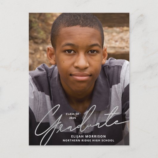 Het eenvoudige Afstuderen van de Foto van de Bekle Briefkaart (Voorkant)