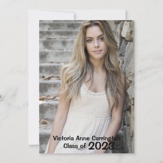 Het eenvoudige Afstuderen van de Naam van het Afst Aankondiging (Achterkant)