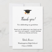 Het eenvoudige afstuderen van het Manuscript dank Bedankkaart (Voorkant)