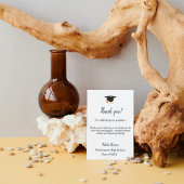 Het eenvoudige afstuderen van het Manuscript dank  Bedankkaart