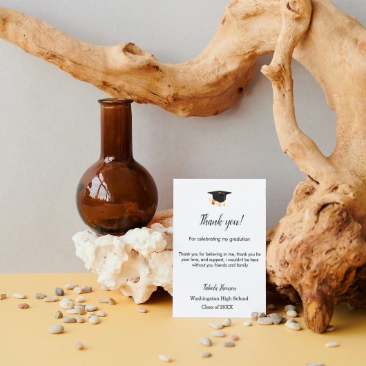 Het eenvoudige afstuderen van het Manuscript dank Bedankkaart