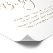 Het eenvoudige Baby shower van de Calligrafie zegt Poster (Hoek)