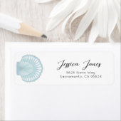 Het eenvoudige Blauwe Adres van de Terugkeer van S Etiket (Insitu)