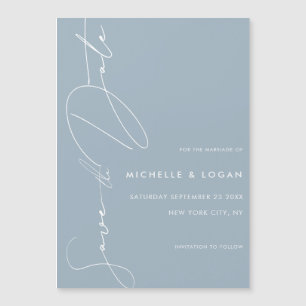 Het eenvoudige Blauwe Gematigde Manuscript van de  Magnetische Uitnodiging