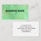 het eenvoudige blauwe groene manuscript van de wat visitekaartje (Voorkant / Achterkant)