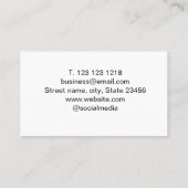 het eenvoudige blauwe groene manuscript van de wat visitekaartje (Achterkant)