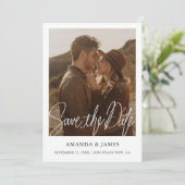 Het eenvoudige Digitale Verloving van de Foto spar Save The Date (Staand voorkant)