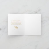 Het eenvoudige Dubbele Gouden Huwelijk van het Bedankkaart (Binnen)