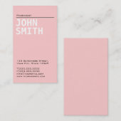 Het eenvoudige Duidelijke Roze Visitekaartje van (Voorkant / Achterkant)