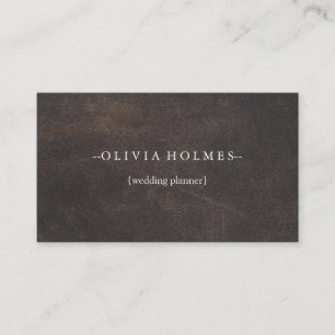 Het eenvoudige Elegante Bruine Leer kijkt Visitekaartje