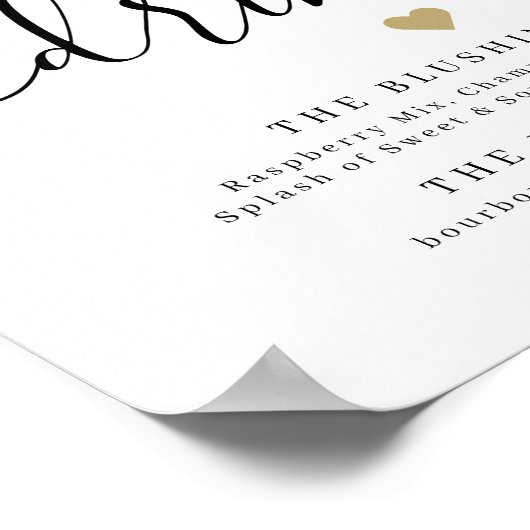 Het eenvoudige elegante teken van de drinken van d poster (Hoek)