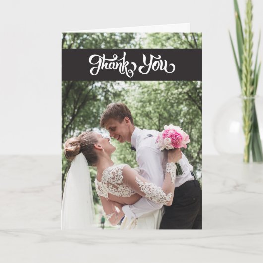 Het eenvoudige Huwelijk van het Manuscript dankt u Bedankkaart (Voorkant)