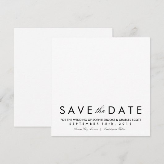 Het eenvoudige Kantoorvierkant sparen de Sjabloon  (Voorkant / Achterkant)