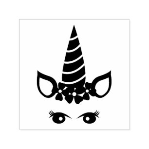 Het eenvoudige Leuke Silhouet van de Eenhoorn Zelfinktende Stempel