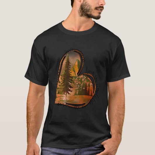 Het eenvoudige leven Camping ontwerp T-shirt (Voorkant)