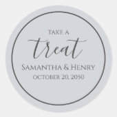 Het eenvoudige Lichte Blauwe Manuscript van het hu Ronde Sticker (Voorkant)