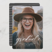 Het eenvoudige manuscript afstuderen één-foto grij (Voorkant / Achterkant)