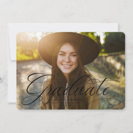 Het eenvoudige manuscript afstuderen zwart-wit afs aankondiging