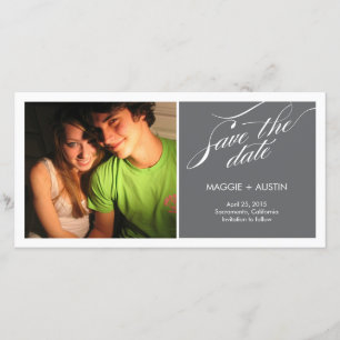 Het eenvoudige Manuscript bewaart de Fotokaart van Save The Date