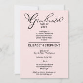 Het eenvoudige Manuscript van de Classy Afstuderen Aankondiging (Achterkant)