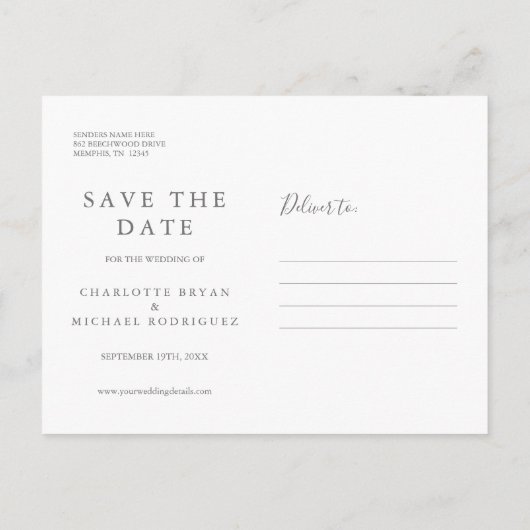 Het eenvoudige Manuscript van de Handtekening Eleg Aankondigingskaart (Achterkant)