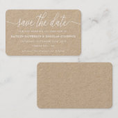 Het eenvoudige Manuscript van Rustic Kraft sparen  Visitekaartje (Voorkant / Achterkant)