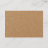 Het eenvoudige Manuscript van Rustic Kraft verande Informatiekaartje (Achterkant)
