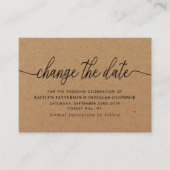 Het eenvoudige Manuscript van Rustic Kraft verande Informatiekaartje (Voorkant)